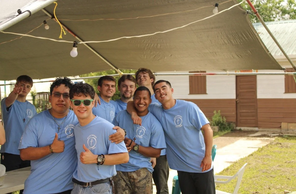 Newman students together on a mission trip
