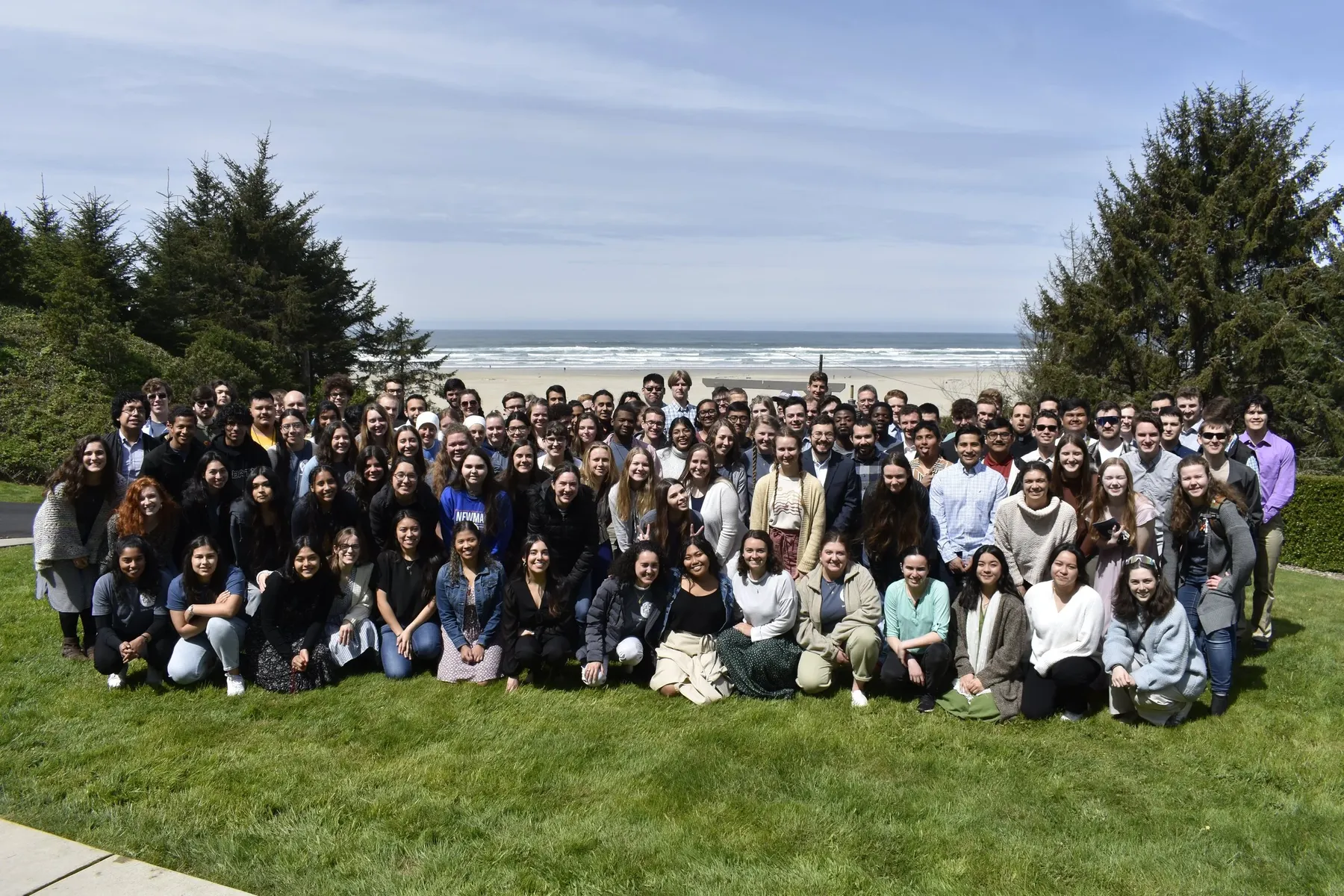 The Newman community gathered near the beach